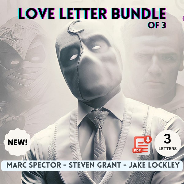 Moon Boys Bundle of Enchanting Love Letters: Marc Spector, Steven Grant and Jack Lockley - Instant PDF Download