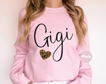 Gigi Leopard Hoodie, Gigi Sweatshirt, Großmutter Hoodie, beste Oma aller Zeiten Sweatshirt, Nana Outfit, süße Oma & Gigi Hoodie, Gigi Geschenke