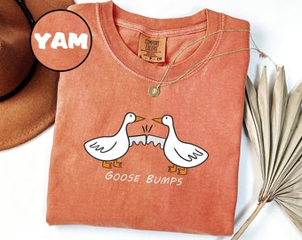 Goose Bumps Comfort Colors® Shirt, Silly Goose T-shirt, Funny Goose Outfit, Goose Lover Tee, Goose Couple Clothing, Sarcastic Goose Gifts