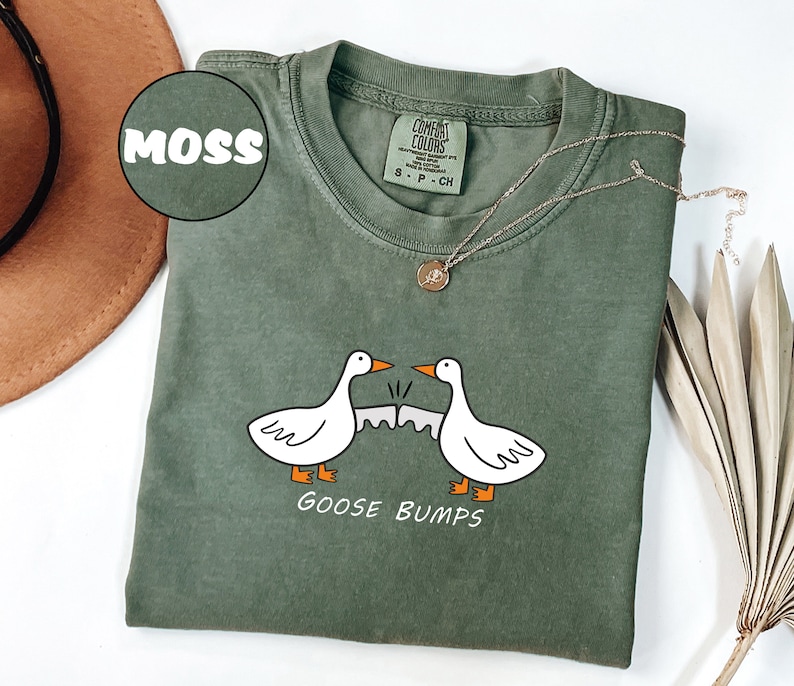 Kippenvel Comfort Colors®-shirt, T-shirt Silly Goose, grappige gansoutfit, T-shirt ganzenliefhebber, kleding ganzenpaar, sarcastische ganscadeaus afbeelding 3