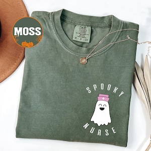 Comfort Colors® Halloween Nurse Shirt, Halloween RN Shirt, Nursing Student Shirt, Halloween Nurse Tee, Spooky Nurse Comfort Colors Shirt