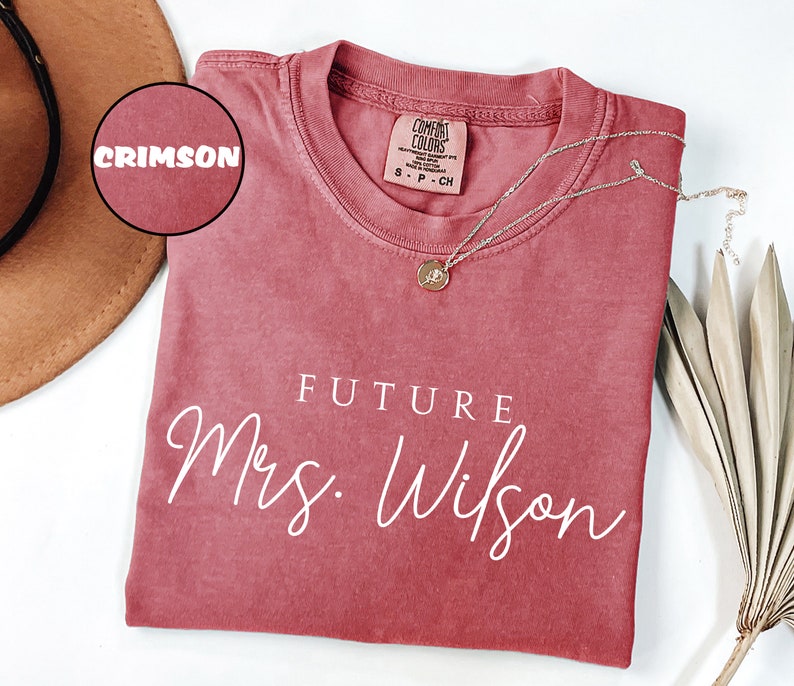Custom Future Mrs Shirt, Comfort Colors® Personalized Fiancee Tshirt, Bachelorette Party Tee, Engagement Outfit, Bridal Shower Clothing Gift image 2