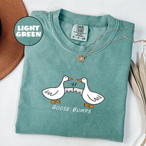 Kippenvel Comfort Colors®-shirt, T-shirt Silly Goose, grappige gansoutfit, T-shirt ganzenliefhebber, kleding ganzenpaar, sarcastische ganscadeaus afbeelding 4