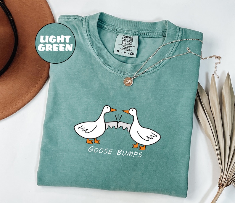 Kippenvel Comfort Colors®-shirt, T-shirt Silly Goose, grappige gansoutfit, T-shirt ganzenliefhebber, kleding ganzenpaar, sarcastische ganscadeaus afbeelding 4
