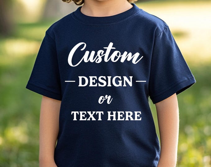 Custom Design or Text Youth Shirt, Personalized Family Photo Toddler Shirt, Custom Kids Outfit, Personalised Saying Tee, Family Vacation Tee