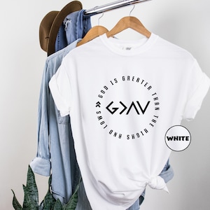 God Is Greater Than The Highs And Lows Comfort Colors® Shirt, Christian T-shirt, Faith Tee, Religious Family Outfit, Church Women Tee Gifts