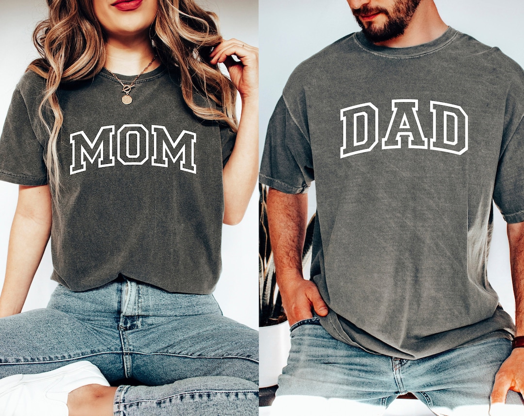 Comfort Colors® Custom Mom and Dad Shirts, Matching Couple T-shirt ...