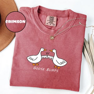 Kippenvel Comfort Colors®-shirt, T-shirt Silly Goose, grappige gansoutfit, T-shirt ganzenliefhebber, kleding ganzenpaar, sarcastische ganscadeaus afbeelding 2