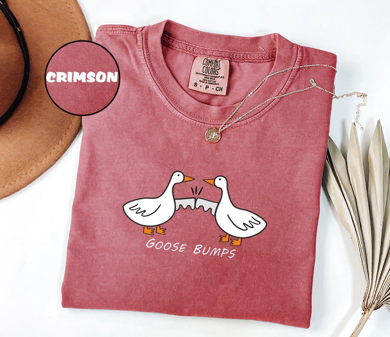 Kippenvel Comfort Colors®-shirt, T-shirt Silly Goose, grappige gansoutfit, T-shirt ganzenliefhebber, kleding ganzenpaar, sarcastische ganscadeaus afbeelding 2
