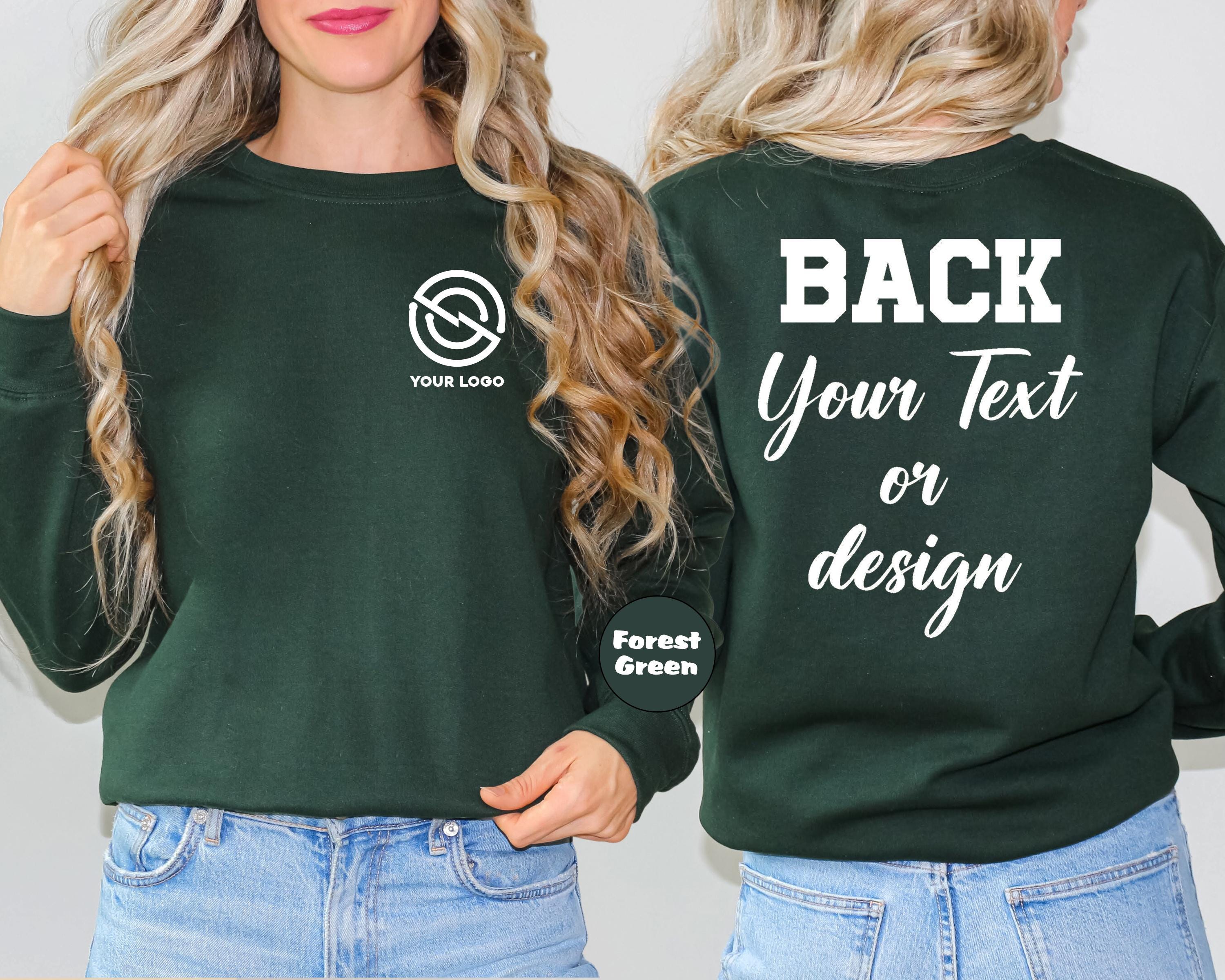 Custom Logo Sweatshirt, Personalized Business Logo Hoodie, Customized ...