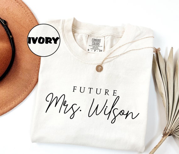 Custom Future Mrs Shirt, Comfort Colors® Personalized Fiancee Tshirt, Bachelorette Party Tee, Engagement Outfit, Bridal Shower Clothing Gift