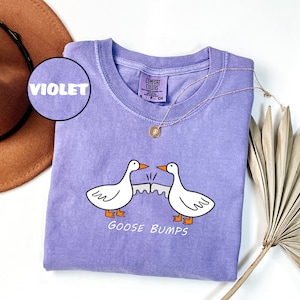 Kippenvel Comfort Colors®-shirt, T-shirt Silly Goose, grappige gansoutfit, T-shirt ganzenliefhebber, kleding ganzenpaar, sarcastische ganscadeaus afbeelding 5