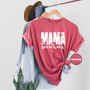 Comfort Colors® Mama Saurus T-shirt, Dinosaur Mom Shirt, Dinosaur Lover ...
