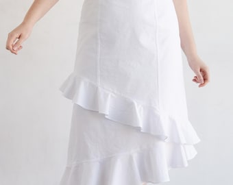 Gone Rogue Skirt PDF Pattern, Sizes 0-30, Digital Sewing Pattern with Video Tutorial, Asymmetrical Skirt, Ruffle Skirt, Modern Pencil Skirt