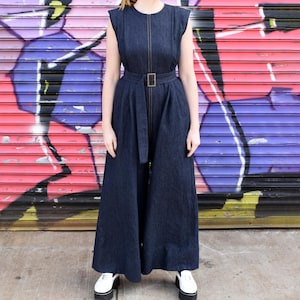 Pleats And Thank You PDF Pattern Sizes 0-30 Digital Sewing Pattern with Video Tutorial, Pleated Jumpsuit with Belt, Shoulder Pad, Modern Top