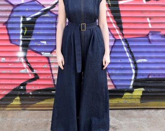 Pleats And Thank You PDF Pattern Sizes 0-30 Digital Sewing Pattern with Video Tutorial, Pleated Jumpsuit with Belt, Shoulder Pad, Modern Top