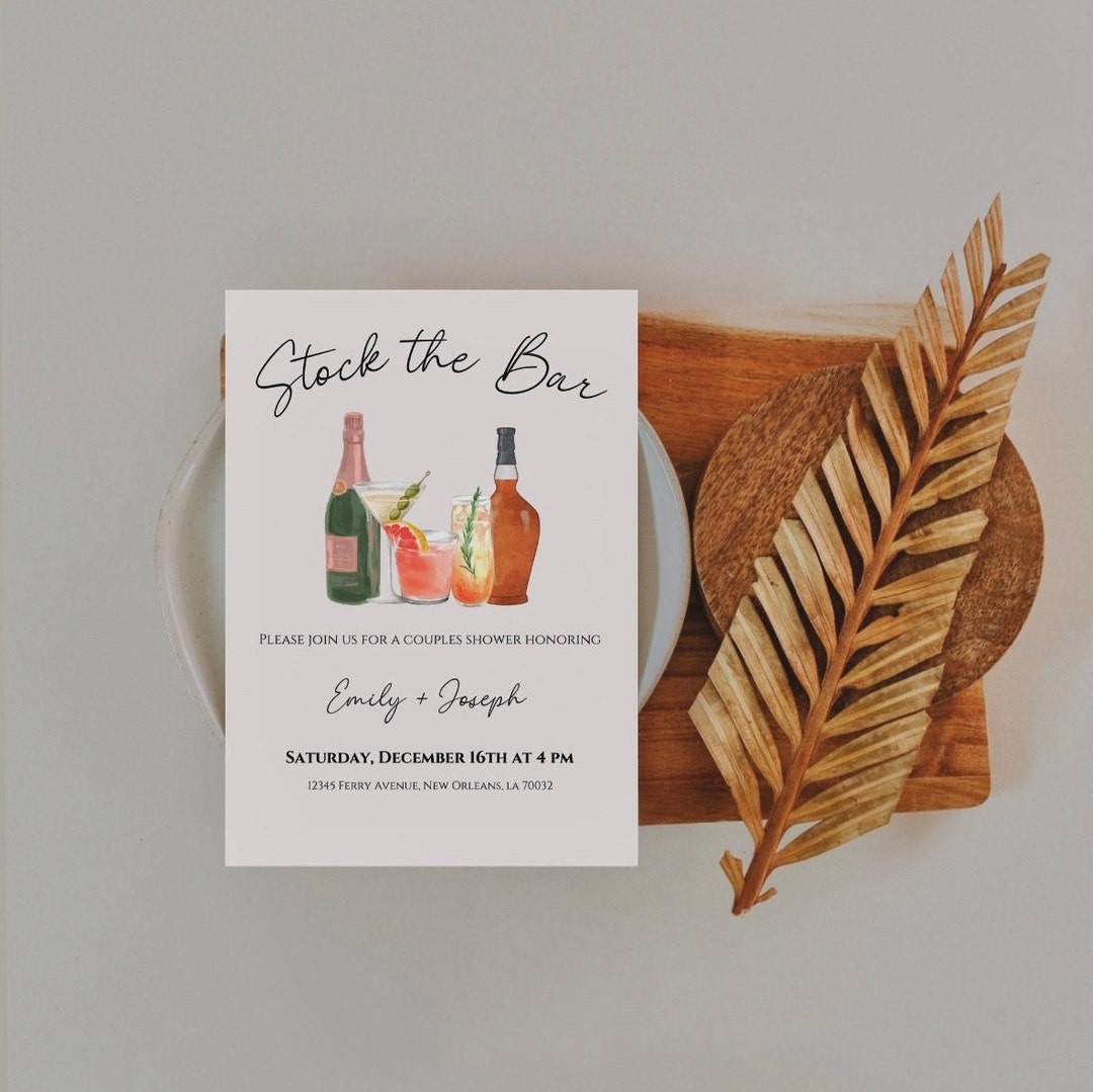 Stock the Bar Invitation - Etsy