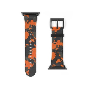 Hunter Orange Camo Apple Watch Band Series 1, 2, 3, 4, 5, 6, 7, 8, 9 Ultra and SE devices