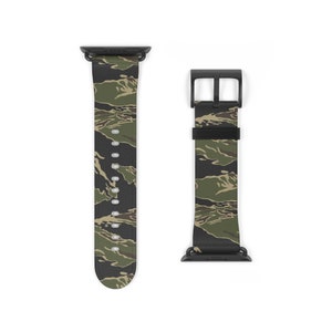 Tiger Stripe Camo Apple Watch Band Series 1, 2, 3, 4, 5, 6, 7, 8, 9 Ultra and SE devices