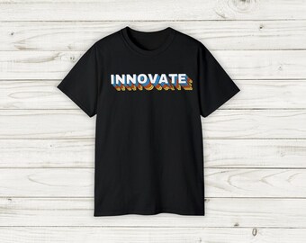 Innovate T-shirt, men's printed t-shirt, printed t-shirt