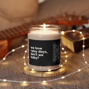 We Love Rainy Days, Don't We Baby? Bookish Scented Soy Candle Ravenhood, Kate Stewart Book Series, Flock, Exodus, The Finish Line