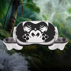 Gorilla Gesicht Vinyl Sticker für MetaQuest 3 - Chimptastic Skin Wrap