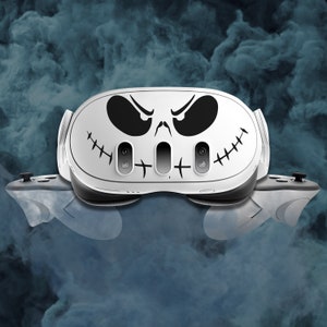 Evil Pumpkin Vinyl Wrap for Meta Quest 3 - Halloween VR Sticker