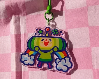 Katamari Prince Rainbow Keychain Charm