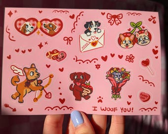 Puppy Love Sticker Sheet