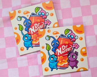 Pikmin Dr Nectar Wooden Drink Coaster