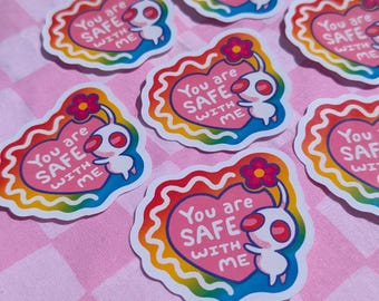 Pikmin LGBTQ+ Pride Safe Space Sticker