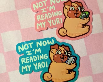 Not now I'm reading my Yuri Yaoi Sticker
