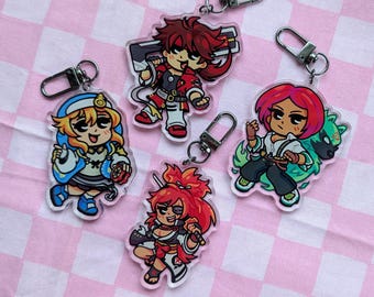 Guilty Gear Strive Acrylic Charms // Sol Badguy Bridget Baiken Giovanna