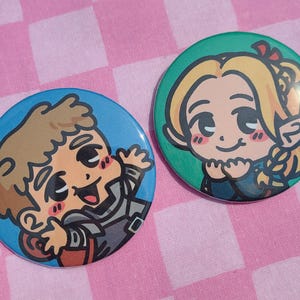 Delicious in Dungeon//Dungeon Meshi Buttons // Laios Marcille