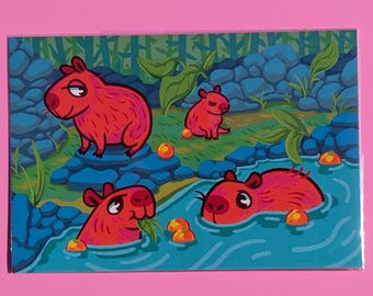 Capybara Mini Postcard Prints
