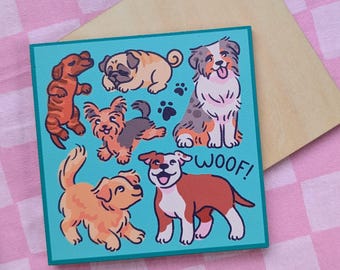 Dog Wooden Drink Coaster