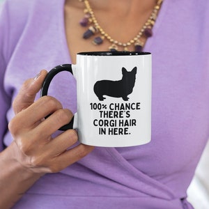 Funny Corgi Dog Hair Coffee Mug, Cardigan Welsh Pembroke Welsh Puppy Dog Coffee Cup, Corgi Owner Gift, Dog Hair Fur Mug, Dog Breed Tea Cup