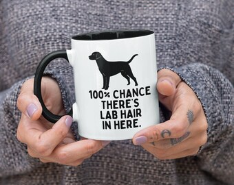 Funny Labrador Dog Hair Coffee Mug, Black Lab Puppy Dog Coffee Cup, Yellow Lab, Chocolate Lab Owner Gift, Dog Hair Fur Mug, Dog Breed Cup