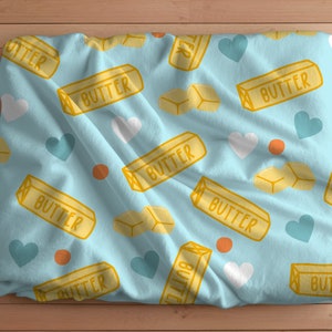 Butter Lover Blanket, Any Season Throw Blanket, Gift for Baker Chef, Butter Fan Gift, Baby Blanket, Butter Sticks Cooking Baking Funny
