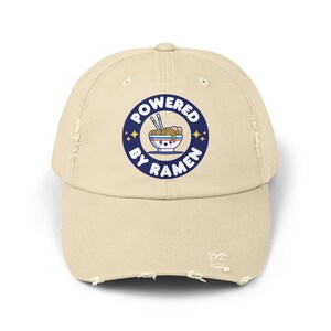 Gorra de béisbol con diseño de ramen, gorra de algodón desgastada con dibujos de comida kawaii, gorra unisex, regalo para fanáticos del ramen, regalo de sopa para amantes de la comida