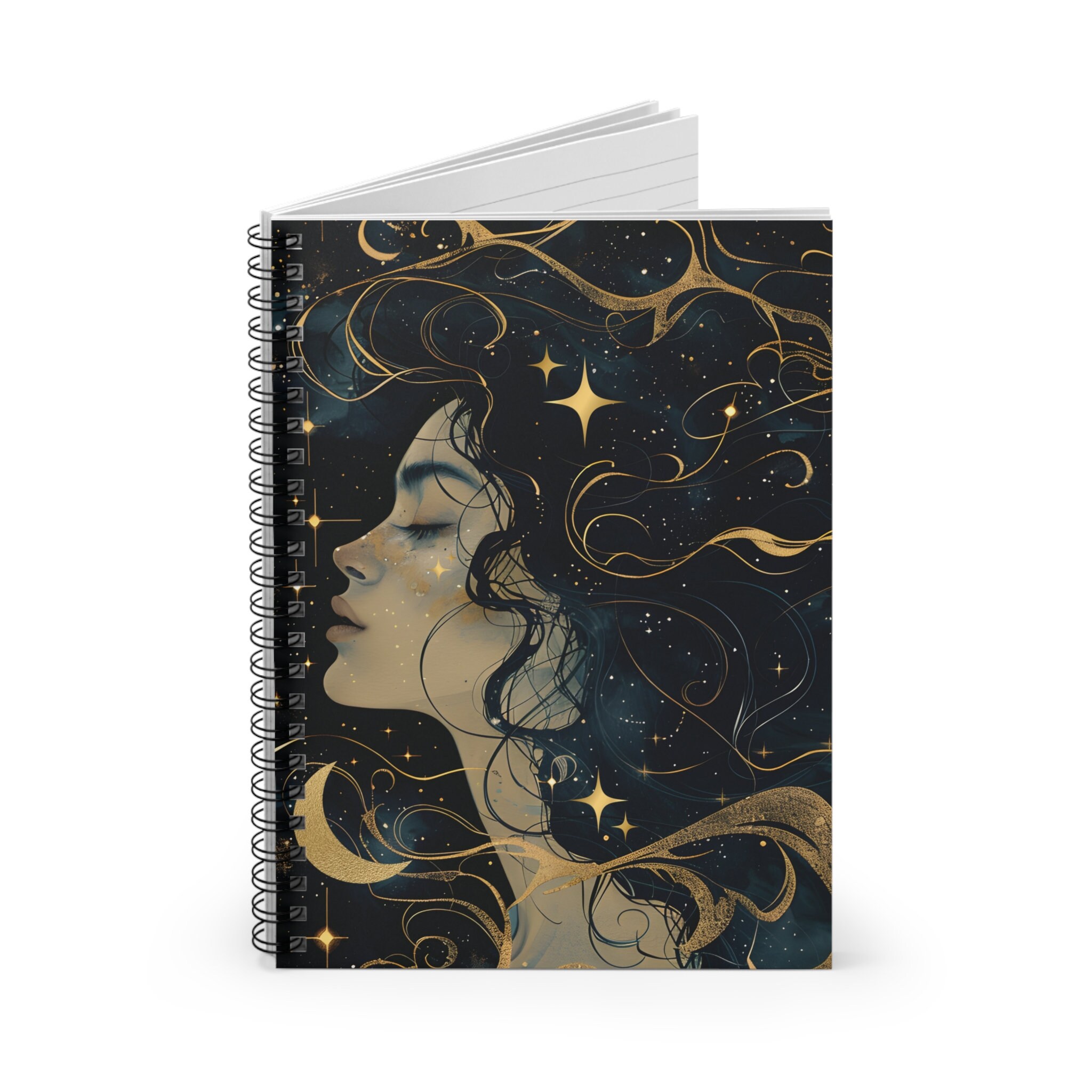Celestial Woman Spiral Notebook, Ruled Line Journal, Back to School ...