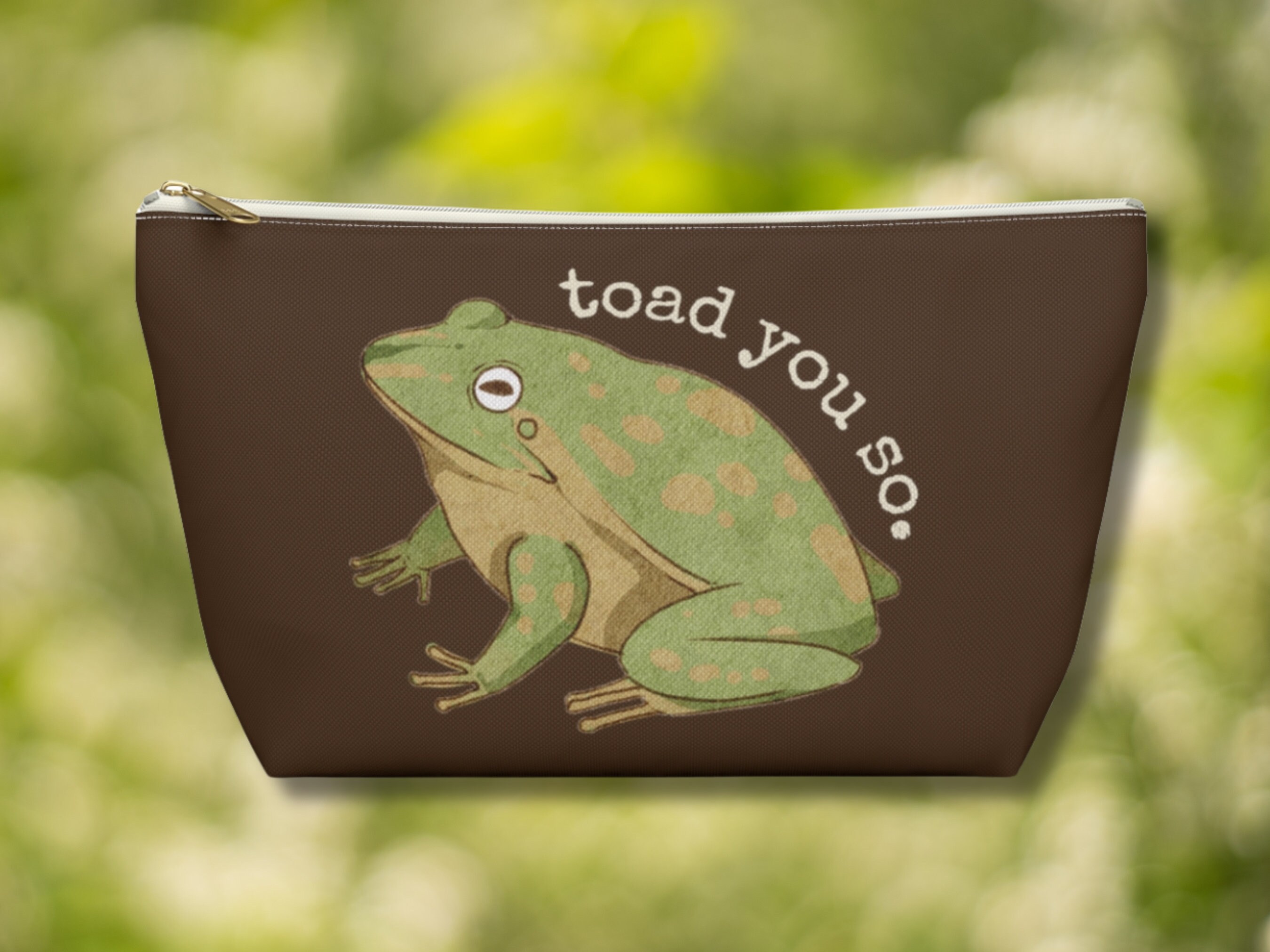 LEVLO Frosch Kosmetiktasche - Niedliche Make-up-Tasche Für Frosch-Fans, "Frogs Are Awesome"