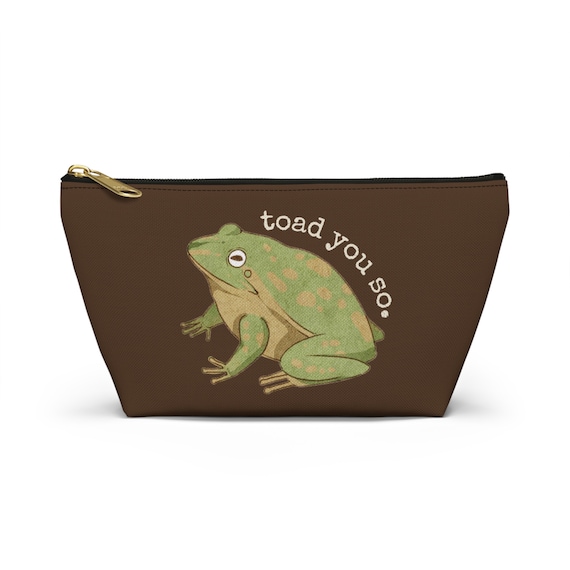 LEVLO Frosch Kosmetiktasche - Niedliche Make-up-Tasche Für Frosch-Fans, "Frogs Are Awesome"
