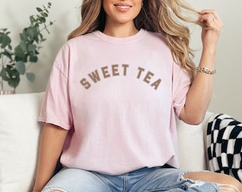 Sweet Tea Collegiate Comfort Colors Graphic Tee, Funny Southern Shirt, Unisex Country Southerner Tshirt, Tea Lover Gift, Funny South Gift