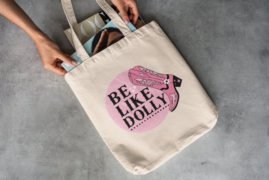 Bolsa de lona Be Like Dolly, bolso rosa con forma de bota de