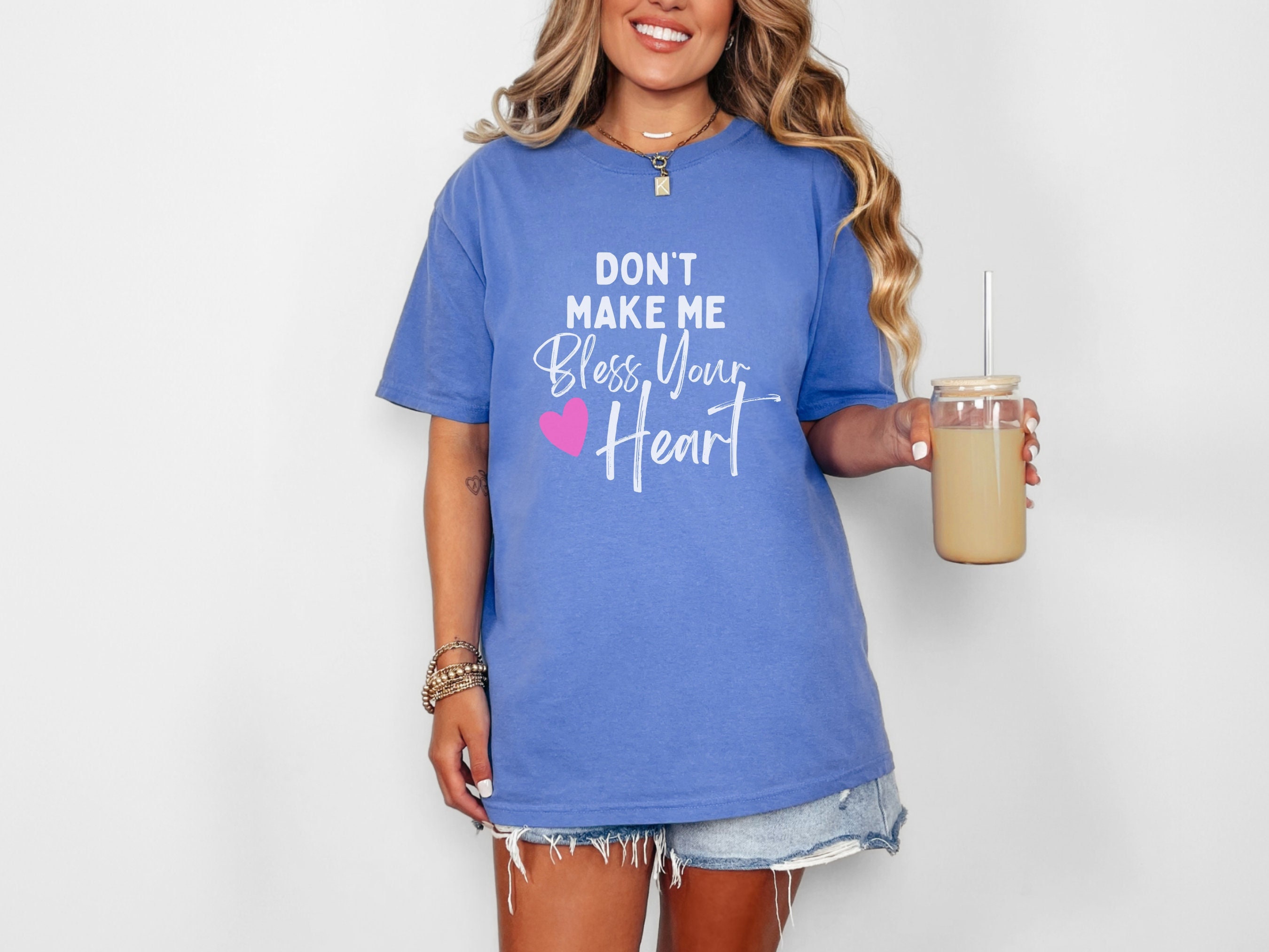 Bless Your Heart Shirt - Watercolor Flowers South T-Shirt Bless Your Heart Shirt - Watercolor Flowers South T-Shirt
