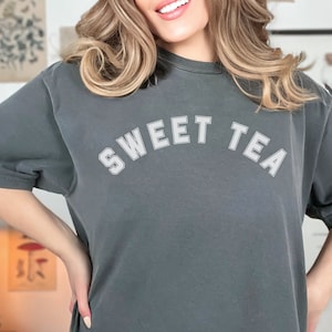 Sweet Tea Collegiate Comfort Colors Graphic Tee, Funny Southern Shirt, Unisex Country Southerner Tshirt, Tea Lover Gift, Funny South Gift