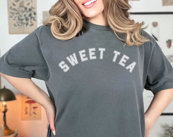 Sweet Tea Collegiate Comfort Colors Graphic Tee, Funny Southern Shirt, Unisex Country Southerner Tshirt, Tea Lover Gift, Funny South Gift