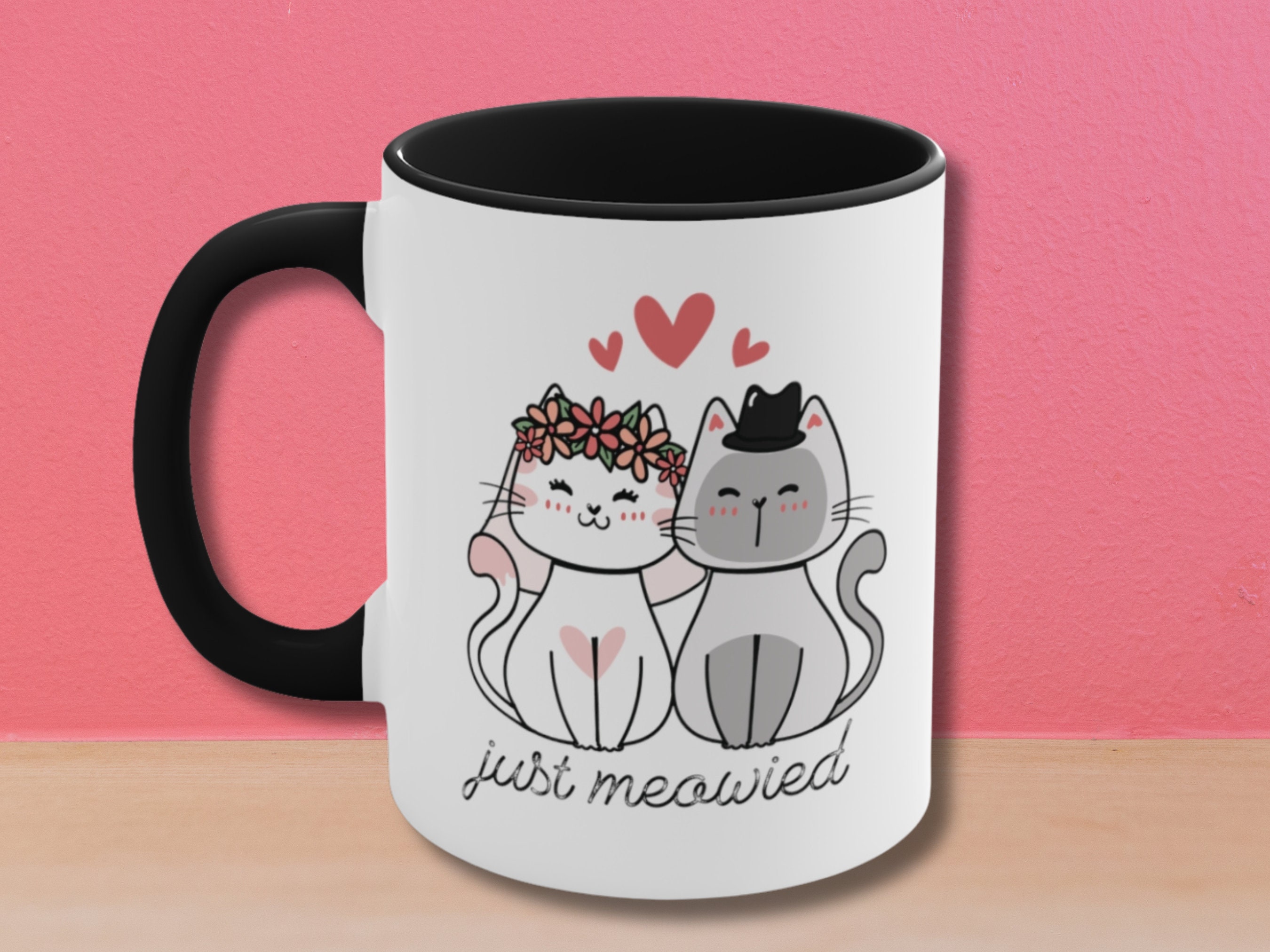 Taza De Café De 11 Oz Con Diseño De Gato Para Bodas, Taza De Café Para Mujeres Recién Casadas, Gatos Para Novios, Regalo Para Amantes De Los Gatos, Regalo Para Bodas, Pareja