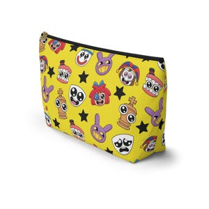 Amazing Digital Circus Inspired Zipper Pouch, Makeup Bag, Gift for Her, Netflix Series TV Show Accessory, Pomni Ragatha, Character Pouch image 4